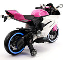 12V Pink Battery-Powered Kids Ride-On Motorcycle Car with Ducati Style Magic Cars 7
