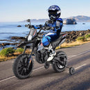 12V Electric Kids Off-Road Dirt Bike with Training Wheels and Music Features Magic Cars 8