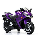 12V Purple Kids Electric Ride-On Dirt Motorcycle with Training Wheels Magic Cars 3