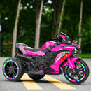 12V Electric Kids Ride-On Dirt Bike with 3 Wheels Pink Lighted Child Motorcycle Magic Cars 0