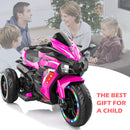 12V Electric Kids Ride-On Dirt Bike with 3 Wheels Pink Lighted Child Motorcycle Magic Cars 2