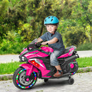 Kids 12V Electric Ride-On Dirt Bike Motorcycle with Training Wheels and LED Lights Pink Magic Cars 3