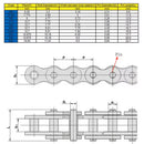 #219H Heavy-Duty Roller Chain - 5 Feet for Scooters & Mopeds
