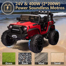 12V/24V Dual-Voltage Two-Seater Electric Ride-On Truck with LED Lights Magic Cars 2