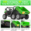 24V 2-Seater Electric Ride-On Dump Truck with Remote Control 4WD Power Wheels and MP3 Player Magic Cars 3