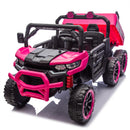 24V Electric 6-Wheel 2-Seater Kids Ride-On Dump Truck, Speeds 1.9-3.1 MPH, Ages 2-6 Magic Cars 4