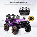24V 2-Seater Kids Electric 4WD Jeep Truck Ride-On Toy with Remote Control Purple Magic Cars 1