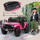 24V Dual Seat Pink Kids Electric Truck with 4WD and Remote Control Suspension Magic Cars 2