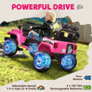 24V Dual Seat Pink Kids Electric Truck with 4WD and Remote Control Suspension Magic Cars 3