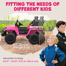 24V Dual Seat Pink Kids Electric Truck with 4WD and Remote Control Suspension Magic Cars 5