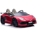 24V 2-Seater Licensed Lamborghini Aventador SVJ Kids Ride-On Sports Car with Lights and Remote Control Magic Cars 1