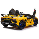 24V 2-Seater Licensed Lamborghini Aventador SVJ Kids Ride-On Sports Car with Lights and Remote Control Magic Cars 3