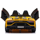 24V 2-Seater Licensed Lamborghini Aventador SVJ Kids Ride-On Sports Car with Lights and Remote Control Magic Cars 4