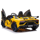 24V 2-Seater Licensed Lamborghini Aventador SVJ Kids Ride-On Sports Car with Lights and Remote Control Magic Cars 5
