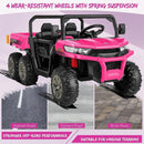 24V 2-Seater Electric 4WD Ride-On Tractor Toy with Trailer and Dump Bed Magic Cars 1