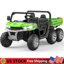 24V 2-Seater Electric Ride-On Dump Truck UTV with 6-Wheel Dump Bed Toy Magic Cars 0