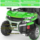 24V 2-Seater Electric Ride-On Dump Truck UTV with 6-Wheel Dump Bed Toy Magic Cars 13