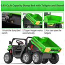 24V 2-Seater Electric Ride-On Dump Truck UTV with 6-Wheel Dump Bed Toy Magic Cars 2