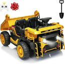 24V 2-Seater Ride-On Dump Truck with Remote Control, Lights, Music, and Trailer – Yellow Magic Cars 0