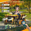 24V 2-Seater Ride-On Dump Truck with Remote Control, Lights, Music, and Trailer – Yellow Magic Cars 5