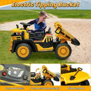24V 2-Seater Ride-On Dump Truck with Remote Control, Lights, Music, and Trailer – Yellow Magic Cars 6