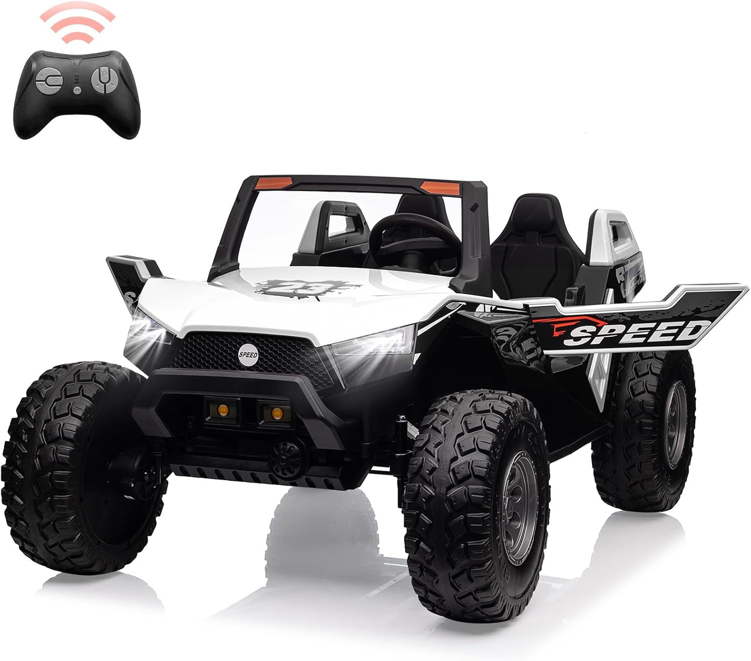 24V 2 Seaters Ride on UTV with Remote Control, Battery Powered Extra ...