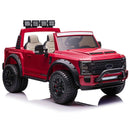 24V 2-Seater Custom Edition Kids Ride-On Ford F450 Truck with Lights and Remote Control Red Magic Cars 4