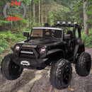 24V 2WD Electric Kids Ride-On Truck Car 2-Seater with LED Lights, Music, Remote Control, AUX and USB Magic Cars 3