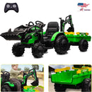 24V 3-in-1 Kids Electric Ride-On Tractor Excavator Bulldozer with Trailer Magic Cars 1