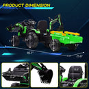 24V 3-in-1 Kids Electric Ride-On Tractor Excavator Bulldozer with Trailer Magic Cars 2