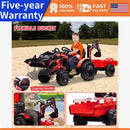 24V 3-in-1 Kids Electric Ride-On Tractor Excavator Bulldozer Vehicle with Trailer Magic Cars Variant 0