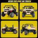 24V 2WD/4WD Kids Electric Ride-On Dump Truck with Remote Control 2-Seater Toy Car Magic Cars 25