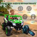 24V 4WD Electric Off-Road UTV for Kids with Parental Control - Green 2-Seater Magic Cars 2