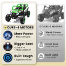 24V 4WD Electric Off-Road UTV for Kids with Parental Control - Green 2-Seater Magic Cars 7