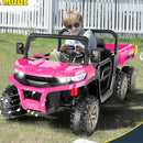 24V 4WD Kids Electric Ride-On Dump Truck with Remote Control 2-Seater Toy Car Magic Cars 24