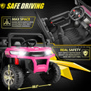 24V 4WD Kids Electric Ride-On Dump Truck with Remote Control 2-Seater Car Toy Magic Cars 4