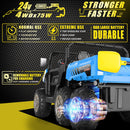 24V 4WD Kids Electric Ride-On Dump Truck with Remote Control 2-Seater Car Toy Magic Cars 18