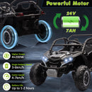 24V 4WD Ride-On UTV Car with Remote Control 2-Seater Kids Powered Off-Road Toy Magic Cars 1