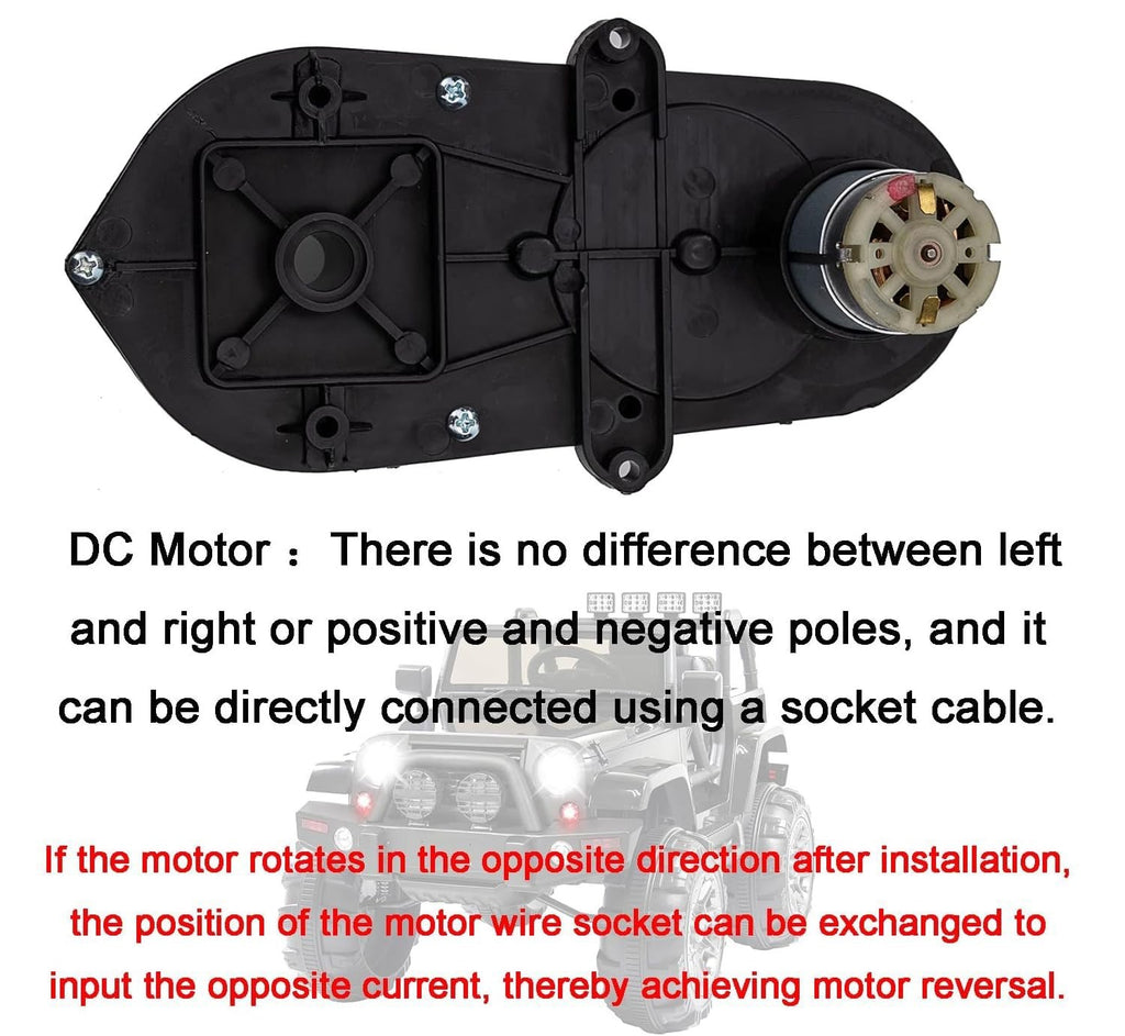 24V 5000 RPM Steering Gearbox Motor for Children's Electric Ride-On Ve