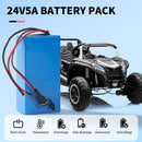 24V 5Ah Lithium Power Battery for Children's Ride-On Vehicles with 29.4V 1A Charger Magic Cars 2