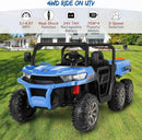 24V 6x6 2-Seater Kids Electric Ride-On UTV 4WD Dump Truck with Remote Control Magic Cars 12