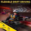24V Electric Go-Kart with Adjustable Seat and 7.5 MPH Speed, Slow Start, Black Magic Cars 5
