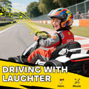 24V Electric Go-Kart with Adjustable Seat, Slow Start, and Music, 7.5 MPH Magic Cars 9