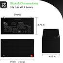 Rechargeable 24V 7AH Lead Acid Battery for Ride-on Cars and UTVs - 12FM7 Model Magic Cars 2