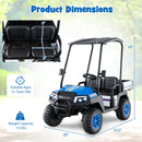 24V 7AH Kids 4WD 2-Seater Ride-On Golf Cart with Storage and Remote Control Navy Magic Cars 1