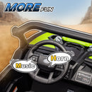 24V 7AH Electric 2-Seater Ride-On UTV Car with Music, 4 MPH, Green Magic Cars 7