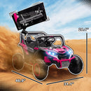 24V 7AH Pink 2-Seater Ride-On UTV Car with Music and 4 MPH Speed Magic Cars 1