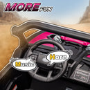 24V 7AH Pink 2-Seater Ride-On UTV Car with Music and 4 MPH Speed Magic Cars 7