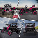 24V 7AH Pink 2-Seater Ride-On UTV Car with Music and 4 MPH Speed Magic Cars 9