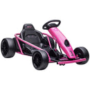 24V Electric Go-Kart with 8.1 MPH Speed, Music, Horn, Honking, Slow Start - Pink Magic Cars Variant 0